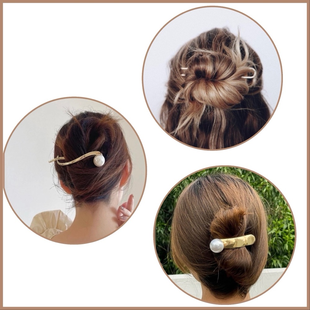 Faux Pearl Hair Clips & Kristen Ess French Pins